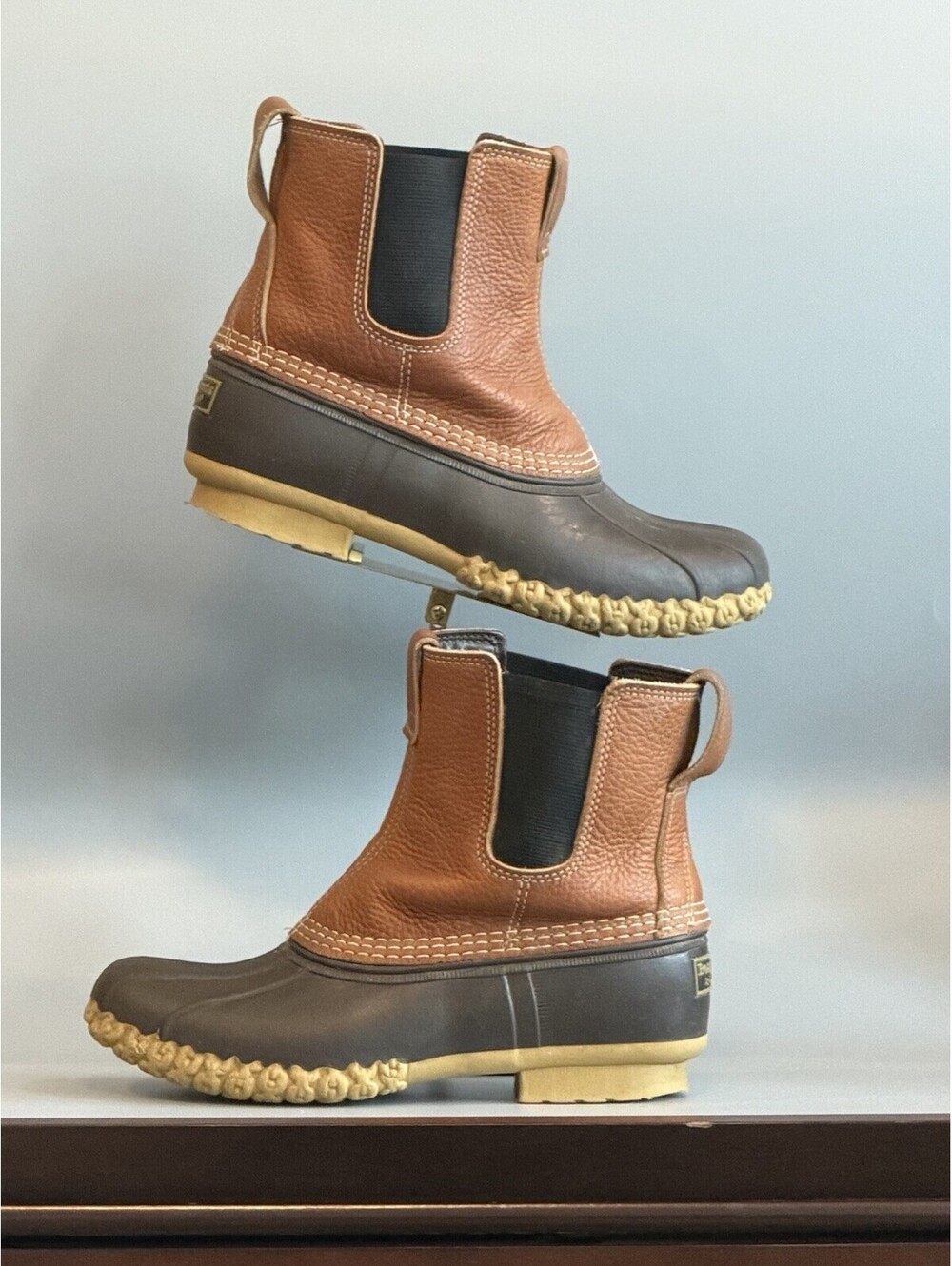 Vintage L.L. Bean BEAN BOOTS women’s 10 Pull-on Chelsea Ankle Duck Boots LL BEAN